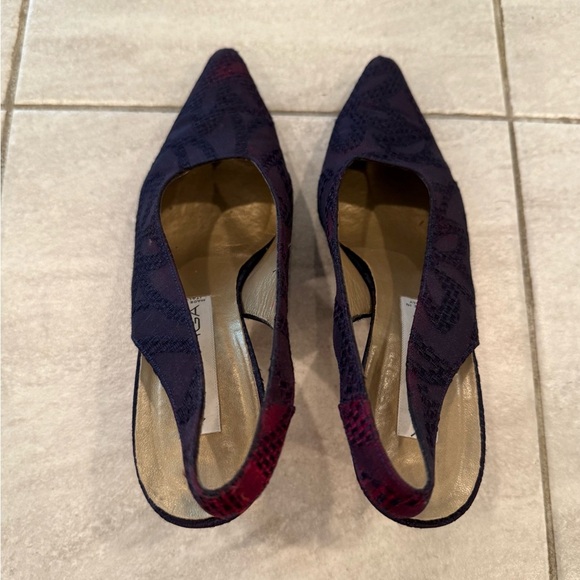 Via Spiga Slingback Heels deep plum/purple size 8.5 - Picture 7 of 13